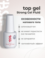 BSG Завершающий топ для ногтей Strong Matte матовый, прозрачный (20 мл)