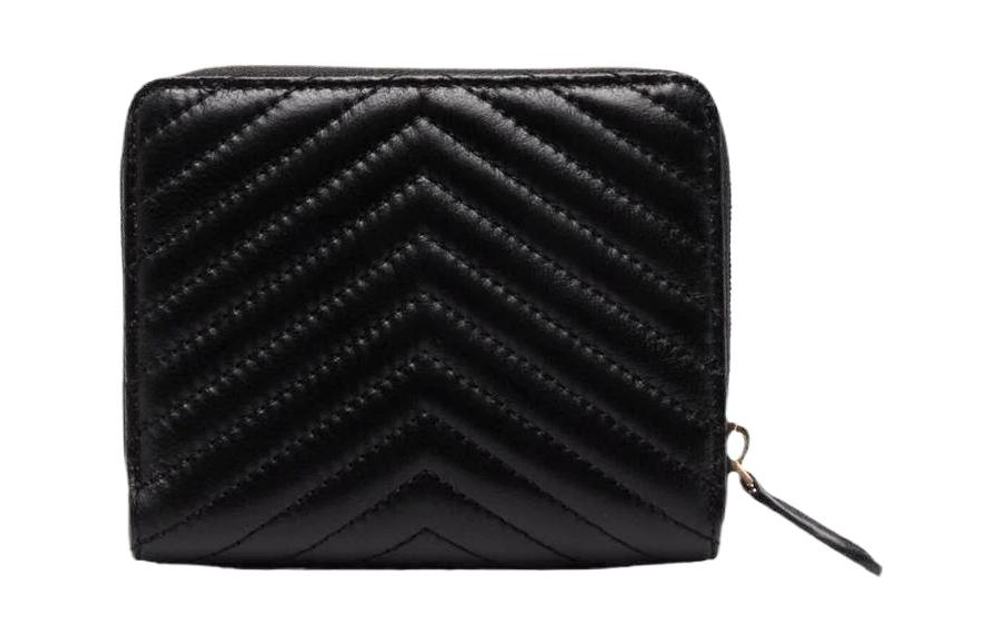 PINKO Quilt Sheepskin Bird Bag Swallow Bag Clutch Wallet Small Women"s Black