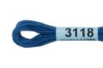 Мулине Gamma 100% хлопок, цв.3118 синий, 24 мотка по 8 метров