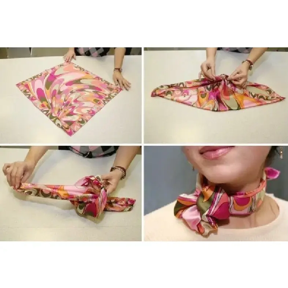 Платок «Your Style - Кисточки», микс 4 цвета, 60*60см