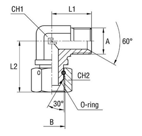 Соединение PFN90 16х1.5 - 16х1.5