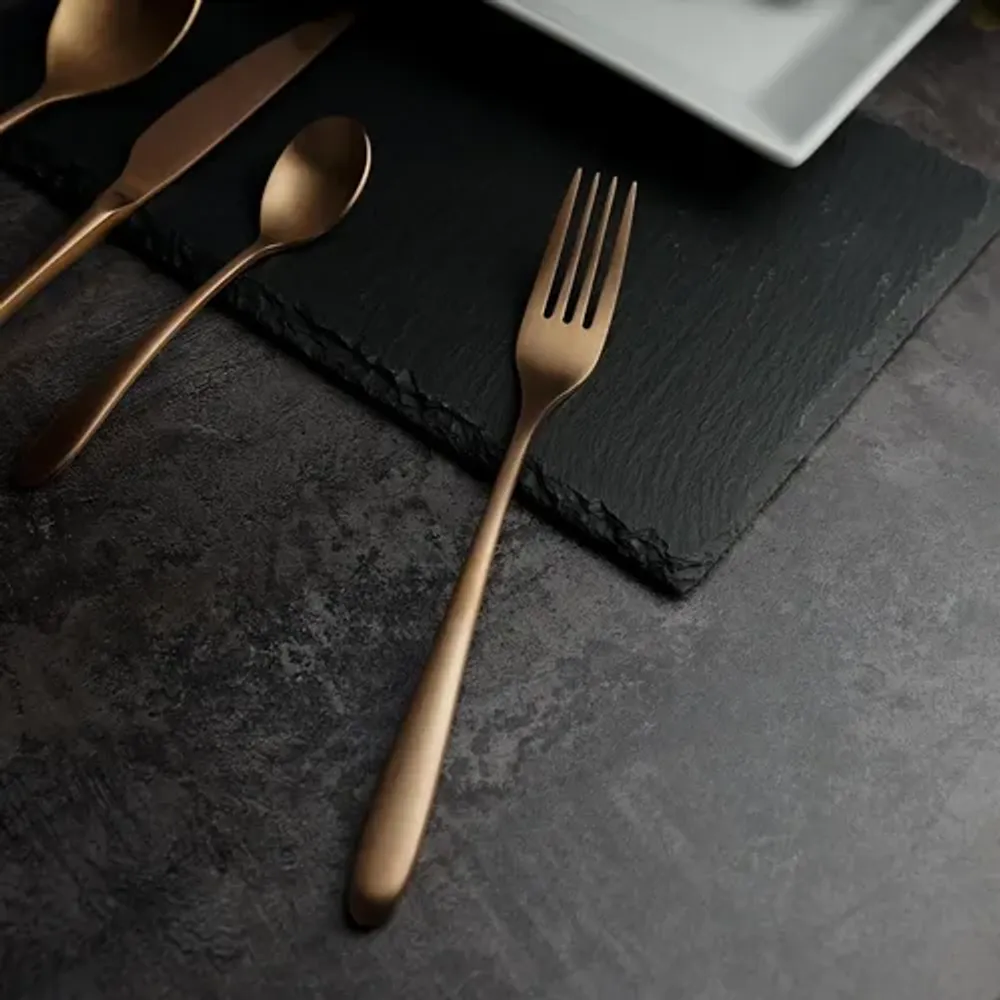Вилка столовая 21,5 см матовая цвет светлая медь PVD Alessi-Copper P.L. [12]