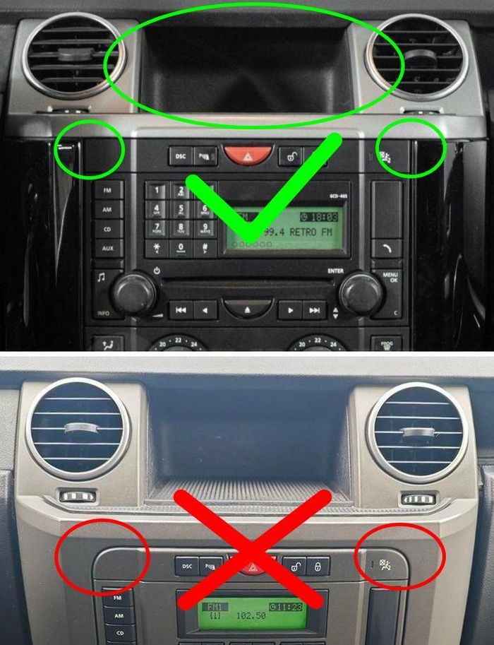 Магнитола для Land Rover Discovery 3 2005-2009 (прямые углы) - FarCar S400-TS18 монитор 9.5" QLED на Android 14, CarPlay, 4G SIM-слот