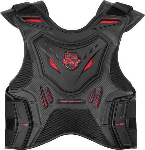 Купить Мотожилет защитный Icon Stryker Vest / Черно-красный