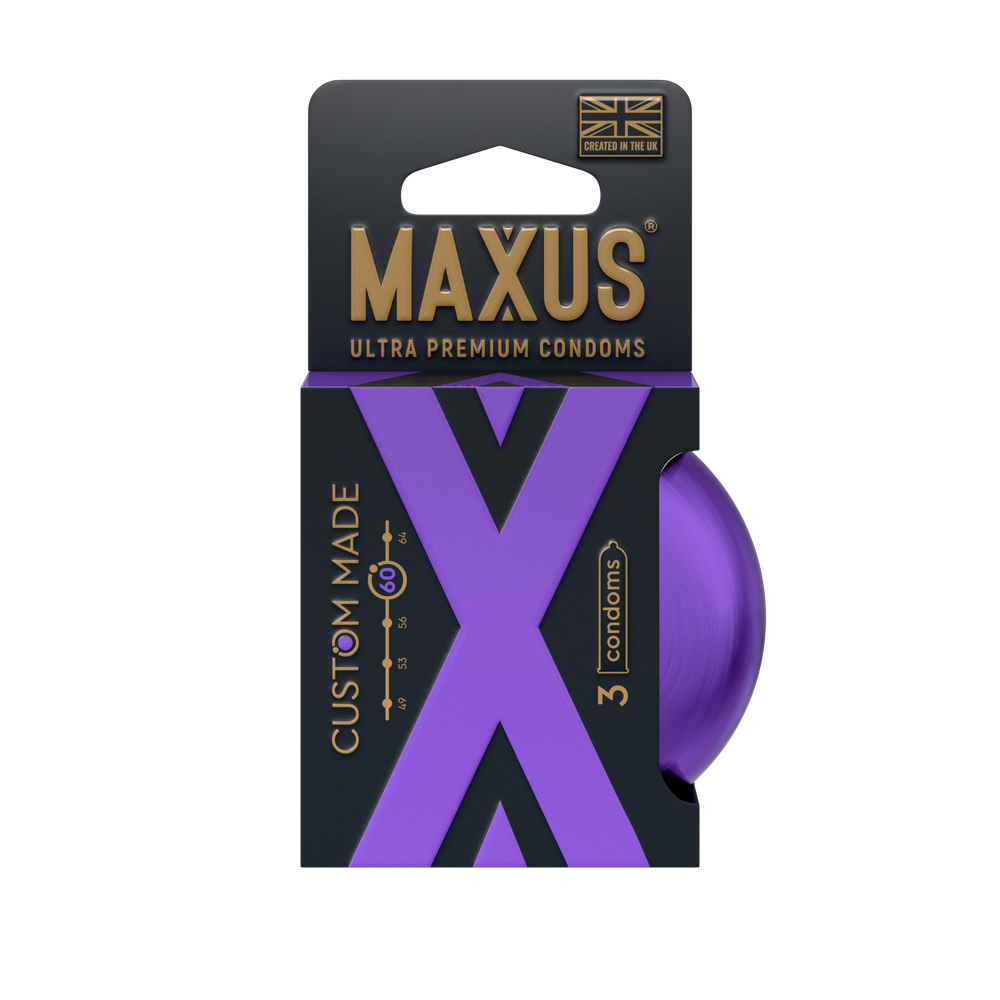 Презервативы MAXUS Custom Made 60 №3 в железном кейсе, увеличенные X-Edition, 3 шт
