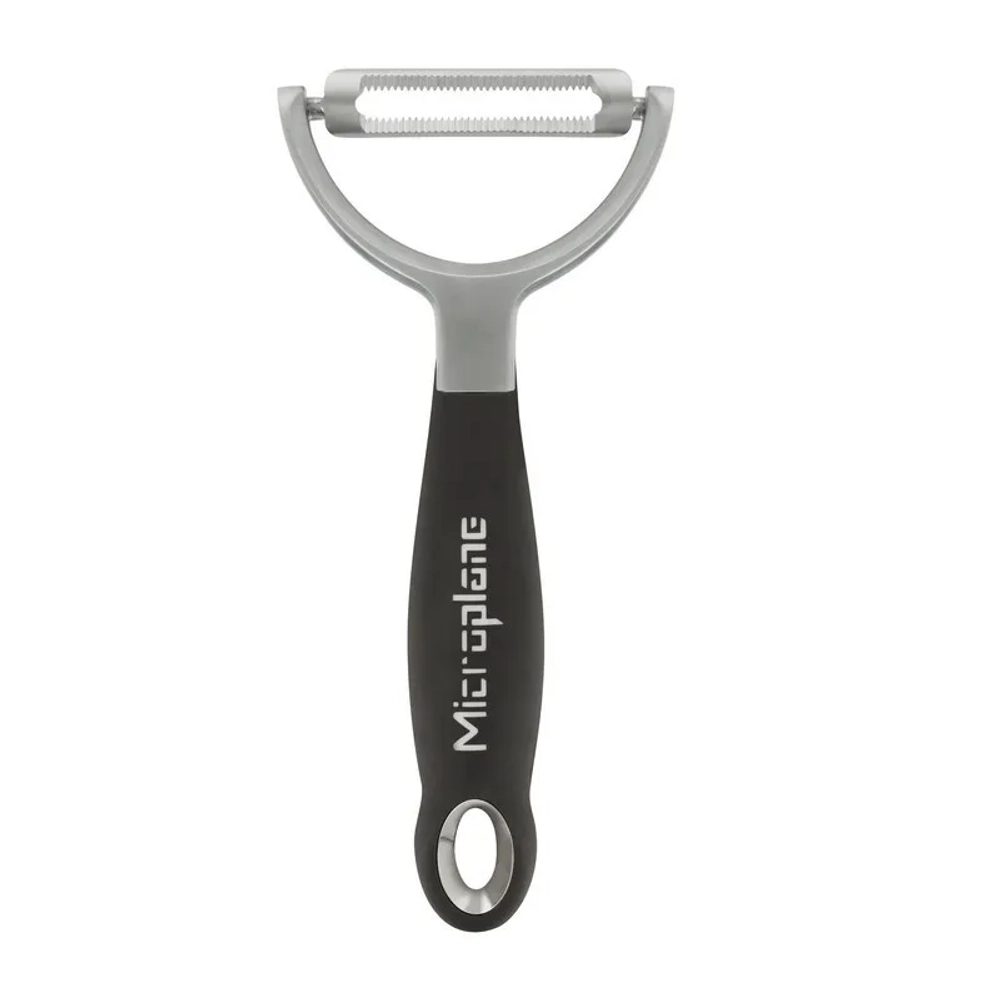 Microplane Горизонтальная овощечистка Y зубчатая черная EAN 098399480824