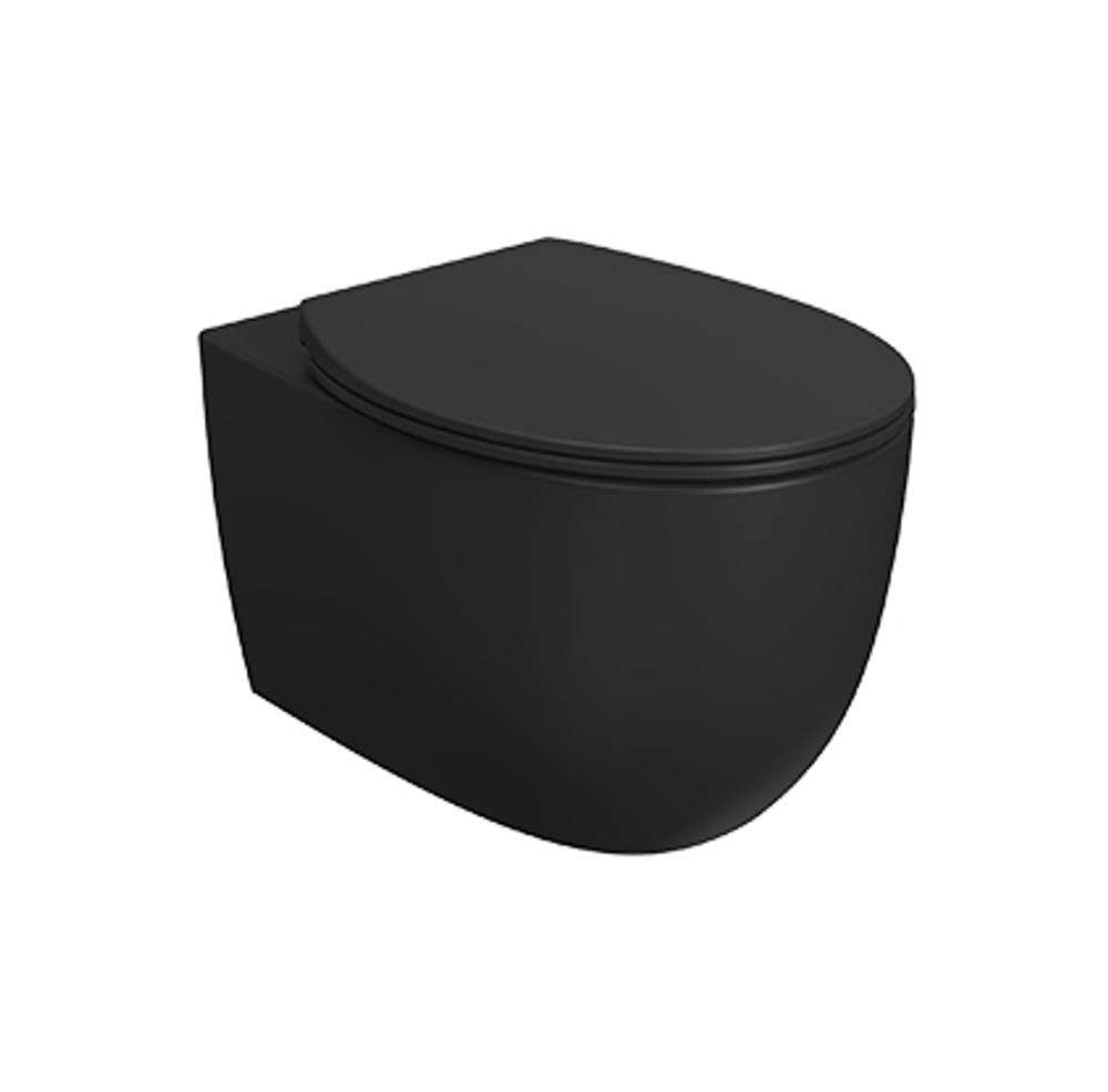 AV1100MatteBlack Унитаз подвесной (с креплениями) черный