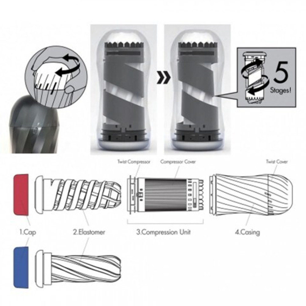 Многоразовый стимулятор Tickle TENGA Air-Tech Twist