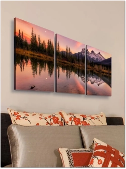 Картина Розовый закат модульная 50x70см 3шт.