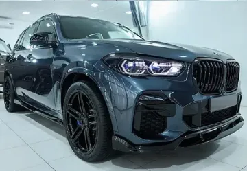 Сплиттер переднего бампера BMW X5 G05 M Sport 2019-2023 чёрный глянец