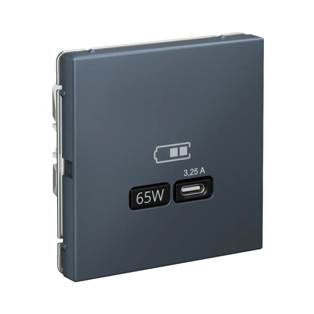 ARTGALLERY USB РОЗЕТКА тип-С 65Вт высокоскор.заряд. QC, PD, механизм, ГРИФЕЛЬ