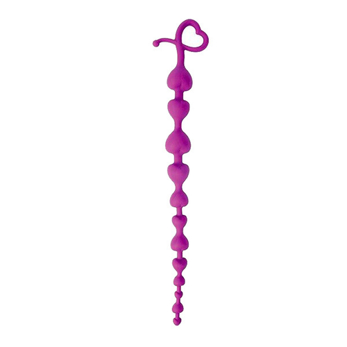 Фиолетовая анальная цепочка 28см с ограничителем Bior Toys Cosmo CSM-23053