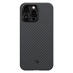 Чехол из арамидного волокна с поддержкой MagSafe PITAKA MagEZ Case 3 1500D для iPhone 14 Pro, Black / Grey Twill (Cаржевое переплетение)
