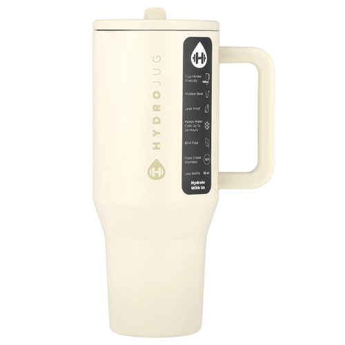 HydroJug, Traveler Tumbler, крем, 32 унции