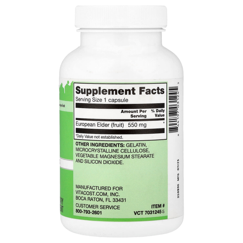 Vitacost, Elderberry, 550 mg, 120 Capsules