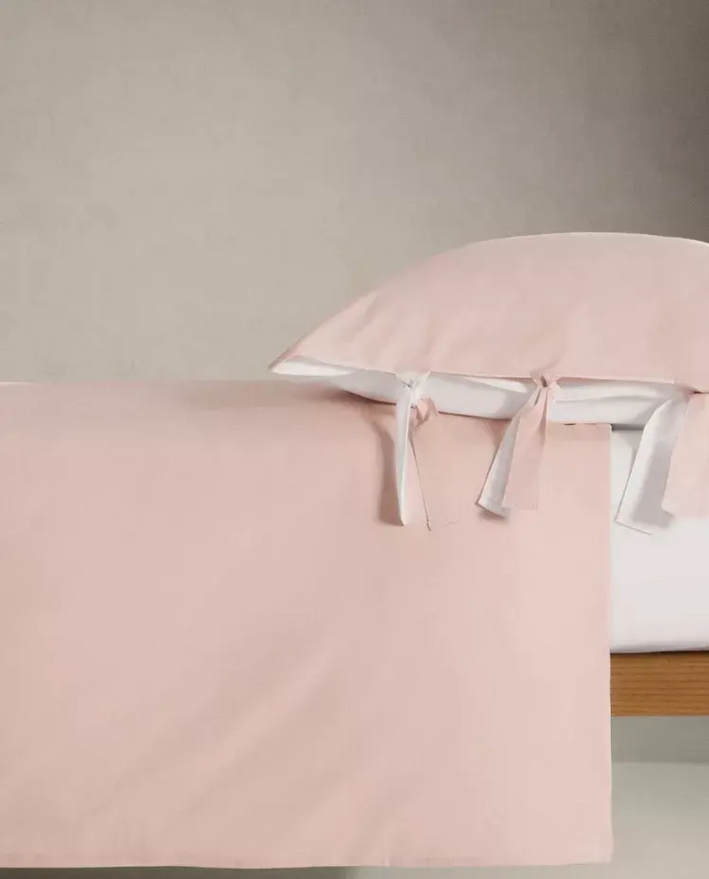 ZARA HOME ДЕТСКИЙ ДВУСТОРОННИЙ ПОДОДЕЯЛЬНИК, РОЗОВЫЙ