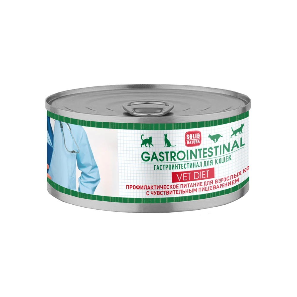 Solid Natura VET Gastrointestinal конс для кошек 340 г