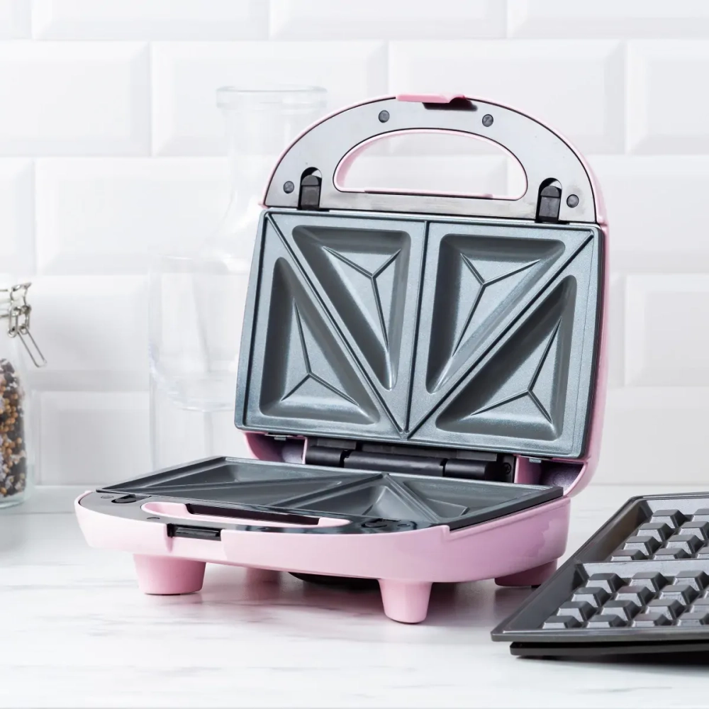 GreenChef Вафельница Green Chef 3 в 1 с тостером розовая EAN 4894871032835
