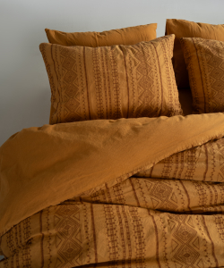 Lımasso КПБ 4 пр. Coastal Trio Mustard ЕВРО пододеяльник 200*220, простынь 240*260, наволочки 50*70 2шт