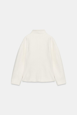 ZARA ЖАКЕТ БУКЛЕ, ЦВЕТ СЛОНОВОЙ КОСТИ