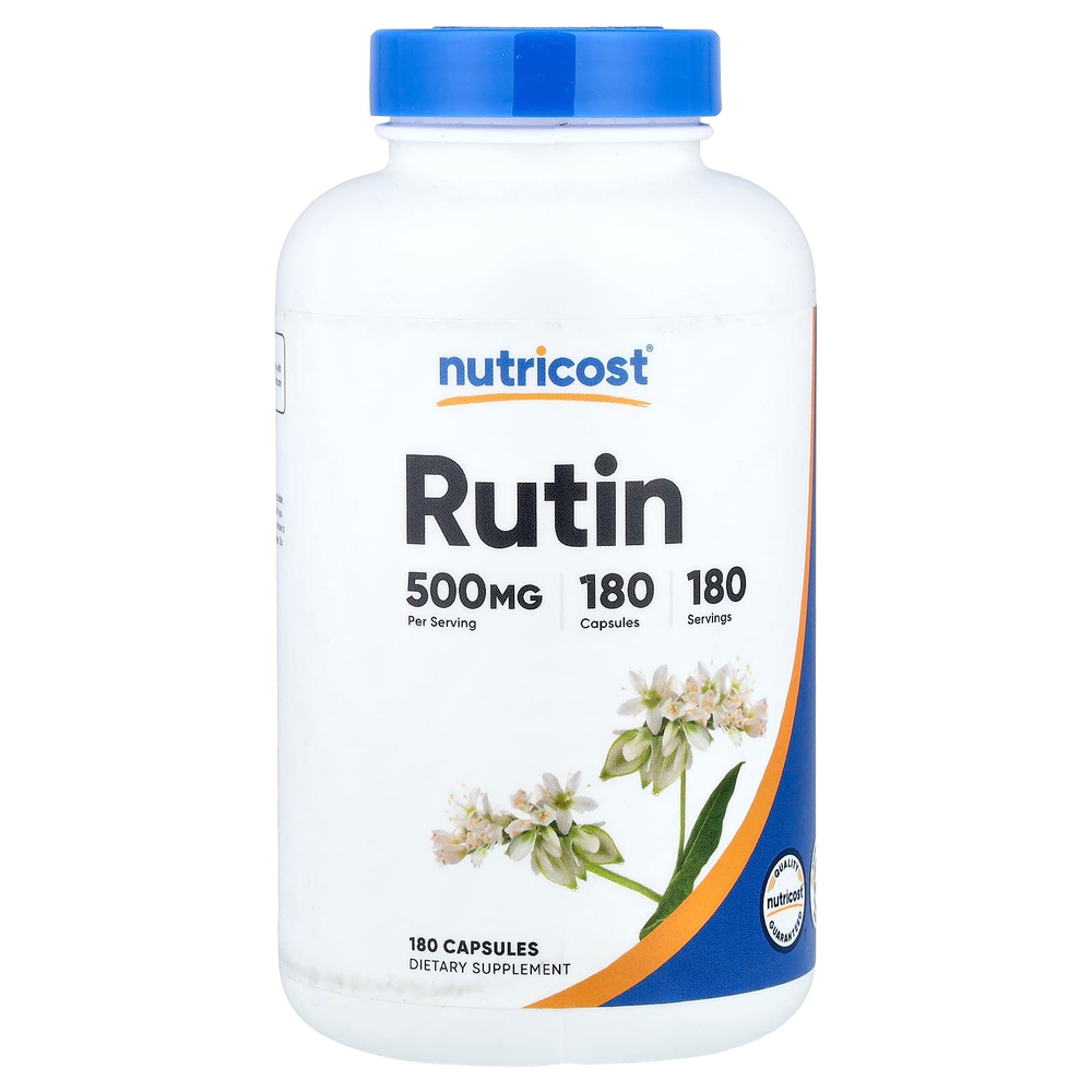 Nutricost, Рутин, 500 мг, 180 капсул