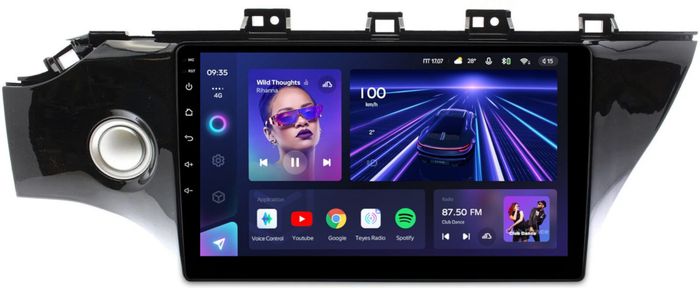 Магнитола для KIA Rio 4, Rio X-Line 2017-2020 (рамка под 10" с кнопкой) - Teyes CC3L на Android 10, CarPlay, 4G SIM-слот