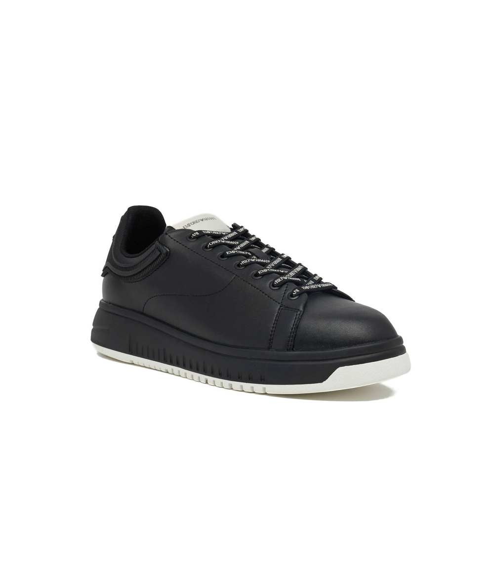 Кожаные кроссовки Emporio Armani - черный(X4X264 XN001)