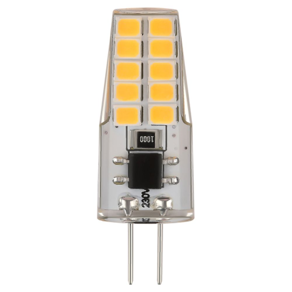 Лампа светодиодная ЭРА STD LED JC-2,5W-220V-SLC-827-G4 2,5Вт силикон капсула теплый белый свет G4 | Лампы cветодиодные Капсульные (G4, G9)