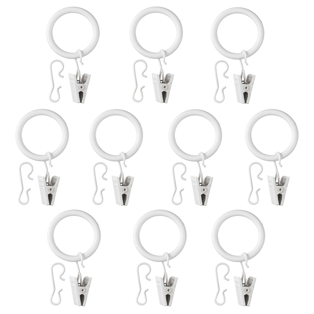 IKEA SYRLIG  (ИКЕА СЙРЛИГ)  -  Проушина с крючком и проушиной, белая, 25 мм