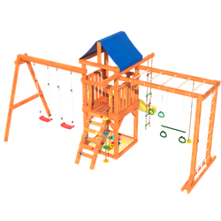 Детская площадка Fun Land с сеткой, рукоходом и качелями лодочка