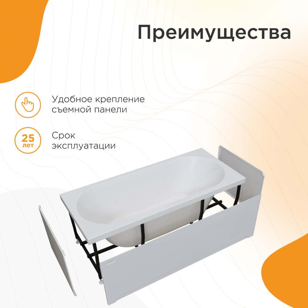 Акриловая ванна Вальс 180x80 ( с каркасом)