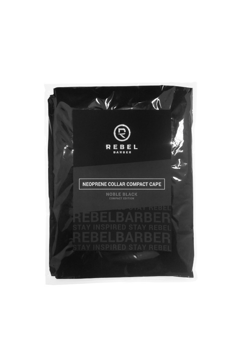 Rebel Barber Noble Black Compact Edition - Пеньюар с неопреновым воротником