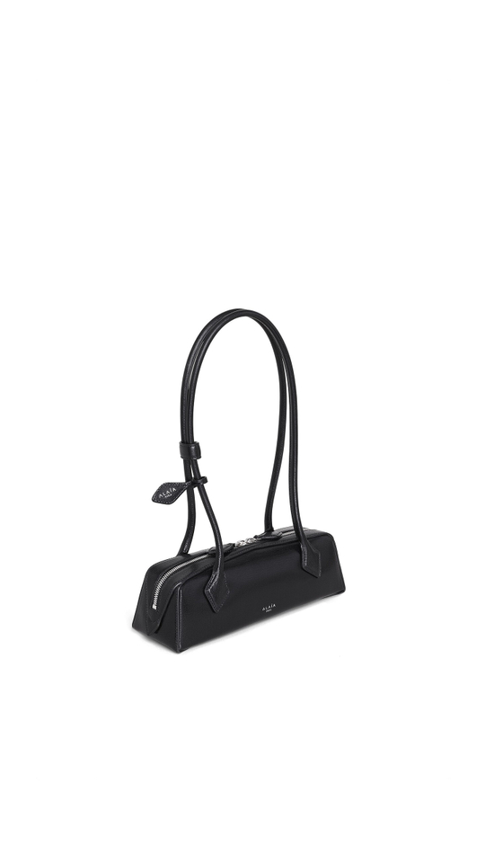 ALAÏA МАЛЕНЬКАЯ КОЖАНАЯ СУМКА LE TECKEL, ЧЕРНЫЙ