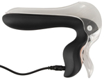Вагинальный расширитель Vibrating Speculum с вибрацией и подсветкой (Цвет: черный)