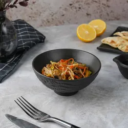 Салатник 300 мл d 13 см h6 см емкость для закусок Black Raw Wood P.L. Proff Cuisine [6]