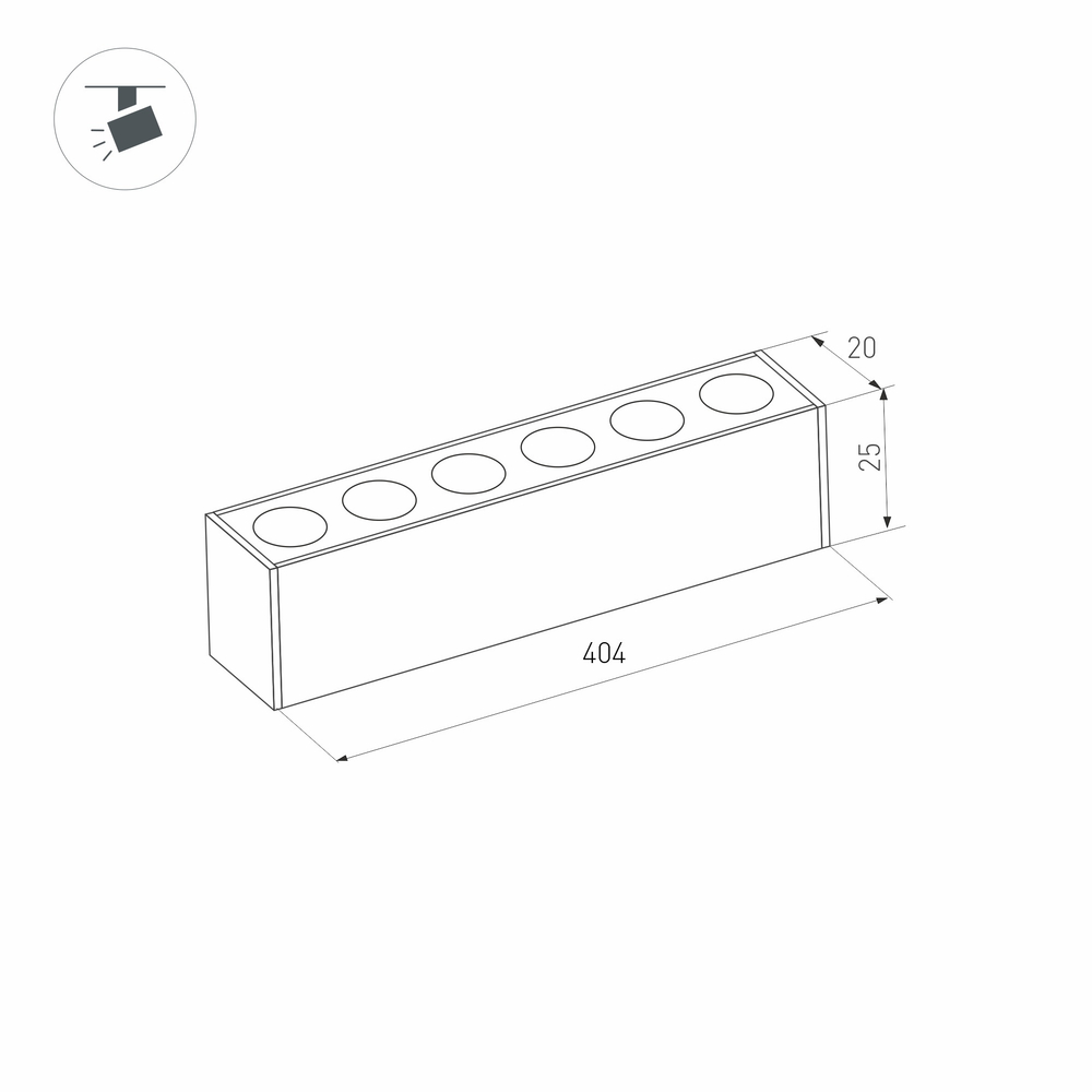 СВЕТИЛЬНИК MAG-DOTS-25-L400-12W DAY4000 (BK, 30 DEG, 24V) (ARLIGHT, IP20 МЕТАЛЛ, 3 ГОДА)