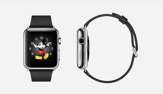 Часы смарт Apple Watch 38мм (черный кожаный с классической пряжкой)