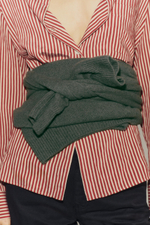 РУБАШКА В ПОЛОСКУ С ПРИНТОМ И КАРМАНОМ — ZW COLLECTION — ZARA