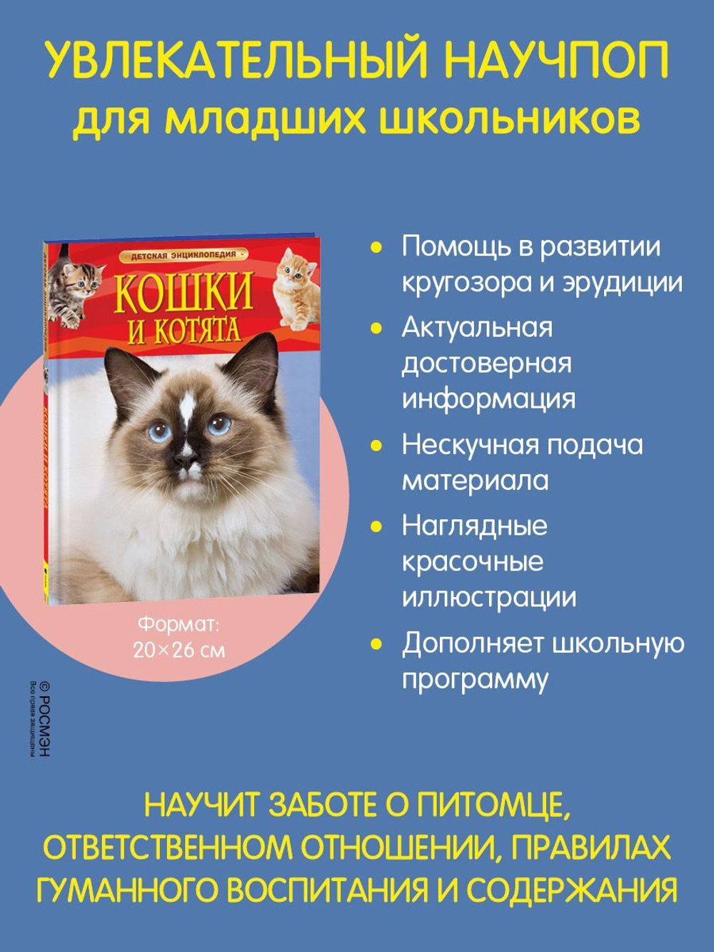 Кошки и котята. Детская энциклопедия
