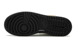 Jordan 1 Mid Patent Black White Gold GS
