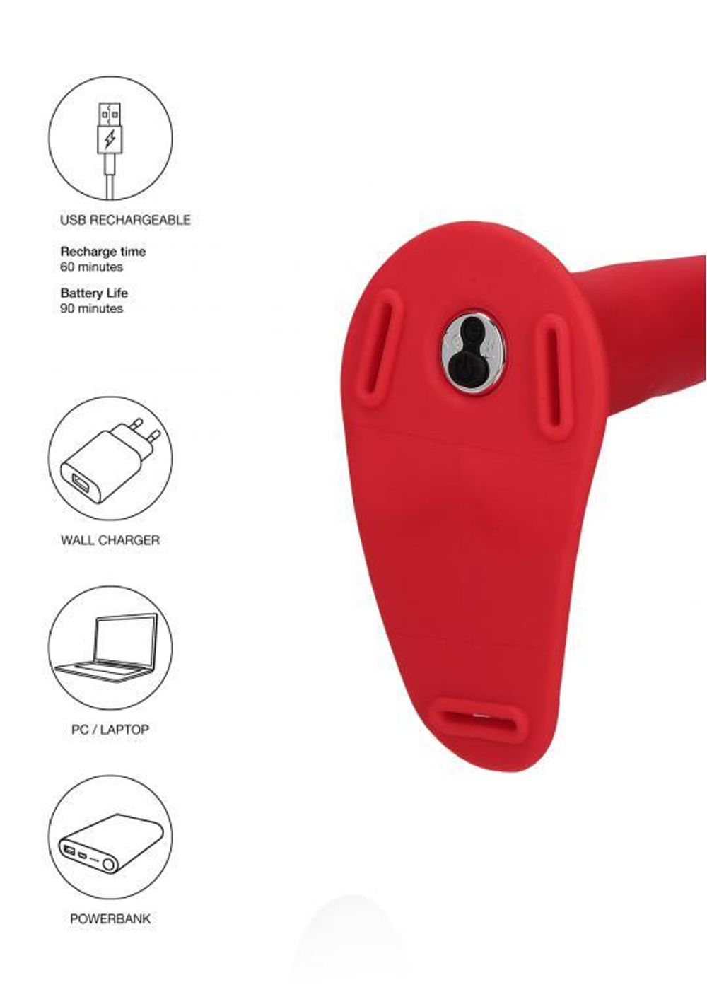 Страпон Adjustable с вибрацией