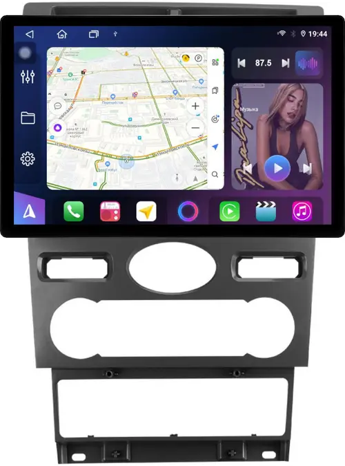Магнитола для Ford Mondeo 3 2000-2006 (климат) - FarCar GX877 монитор 13" 2K QLED на Android 14, S500+TS20, Быстрейшая, CarPlay, 4G SIM-слот