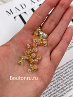 Заглушка для серег с золотистым ободком