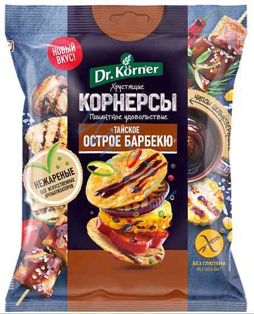 Чипсы с Тайское острое барбекю 50гр. Dr.Korner