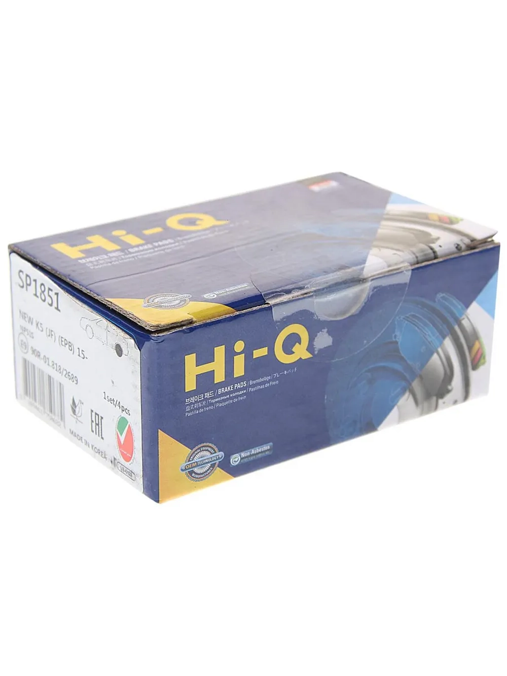 Колодки тормозные HYUNDAI i40 (12-),Solaris (10-) KIA Ceed (12-),Rio (11-) задние (4шт.) SANGSIN