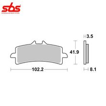 SBS 841DS-2 тормозные колодки передние