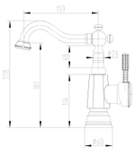 Смеситель для кухни/умывальника с поворотным изливом LEMARK JASMINE – LM6604ORB