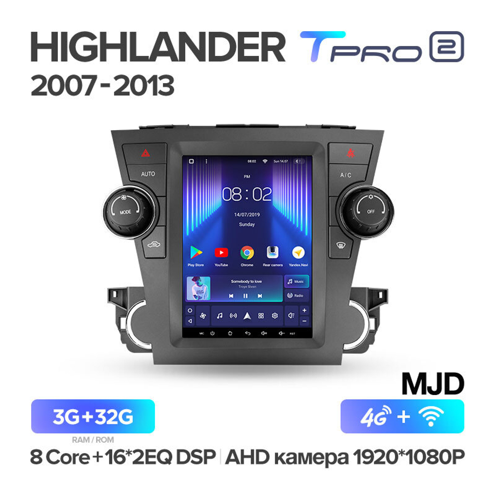Teyes TPRO 2 9.7" для Toyota Highlander 2007-2013