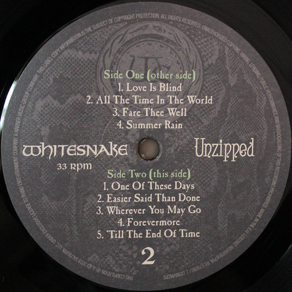 Whitesnake / Unzipped (2LP)