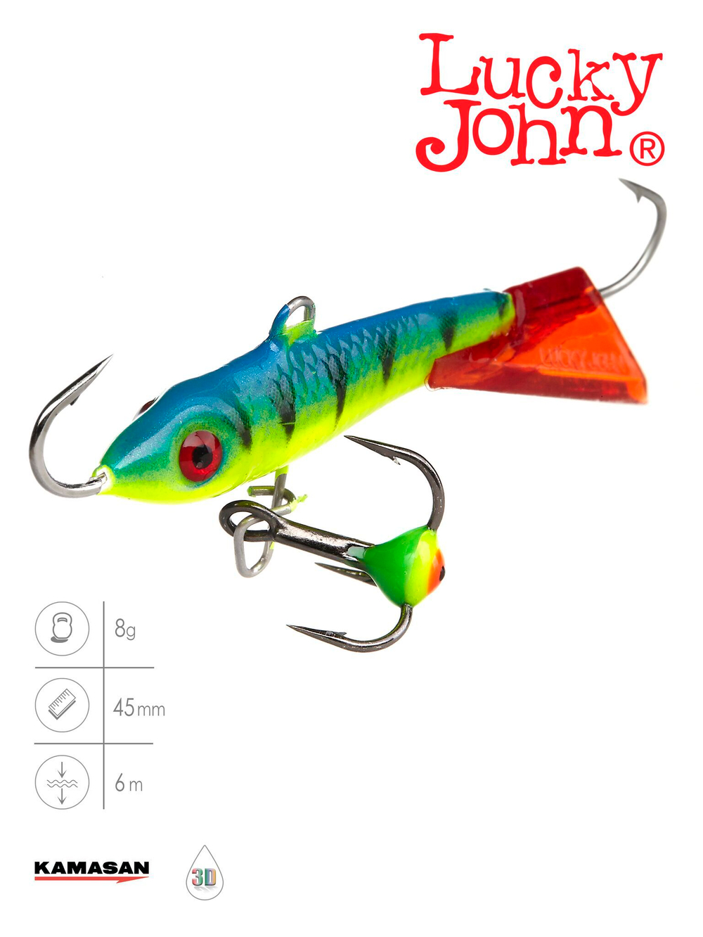 Балансир Lucky John CLASSIC 4.5 с тр. 50мм/36RT блистер